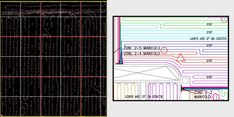 pex tube locating hydronic radiant heating