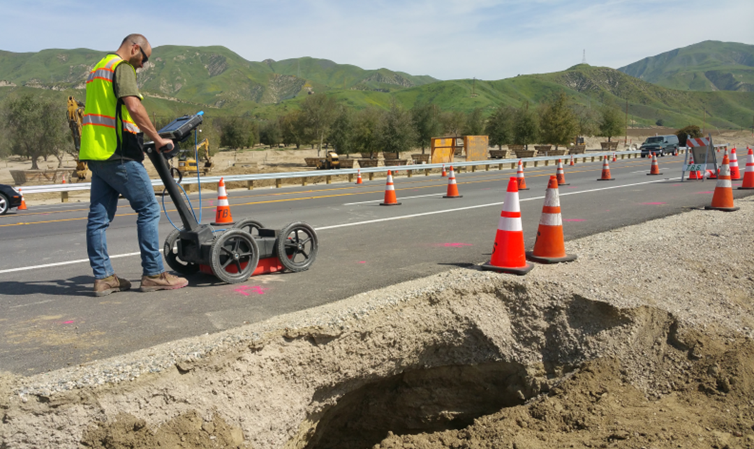 Summer Construction Roadway Void Detection, Piru, CA